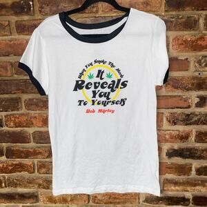 Zion Rootswear Bob Marley Herb Pot Leaf T-Shirt Women's Size XL